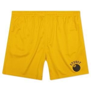 Stussy 8-Ball Mesh Shorts Gold size SMALL